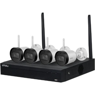 IMOU Охранителна с-ма IMOU Wireless Security System, Kit-Lite, 1xWiFi NVR | 4x1080P Cameras | 1xBuilt-in 1TB HDD | Auto Pairing (KIT/NVR1104HS-W/4-F22P)
