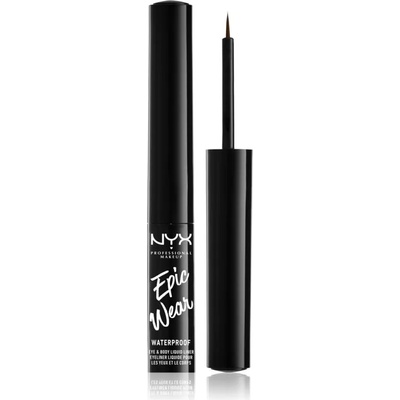 NYX Professional Makeup Epic Wear Liquid Liner течна очна линия с матиращ завършек цвят 02 Brown 3.5ml
