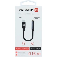 SWISSTEN Adapter Textile USB-C/Jack (samice) 0,15m