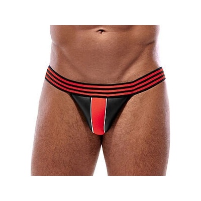 Svenjoyment Jockstrap Neoprene Look 2100347 Red-Black