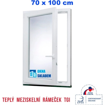ERKADO 70 x 100 cm bílé otevíravé i sklopné levé