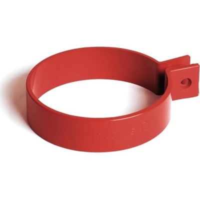 Bryza PVC Kovový upínací krúžok na potrubie 63 mm červená