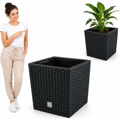 Prosperplast DRTS325L Květináč RATO LOW 32,5 cm antracit