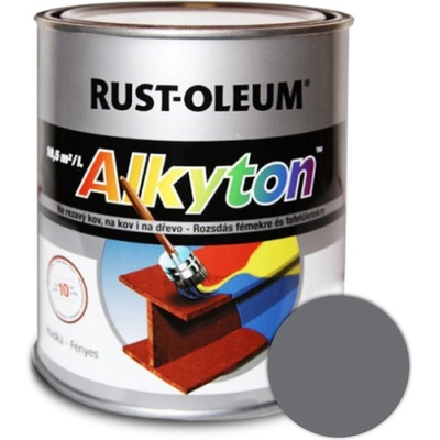 Rust Oleum Alkyton Lesklá R9007 šedý hliník 250ml