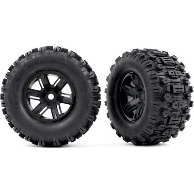 Traxxas Kolesá 4,3/5,7" čierny disk X-Maxx pneumatiky Sledgehammer pár