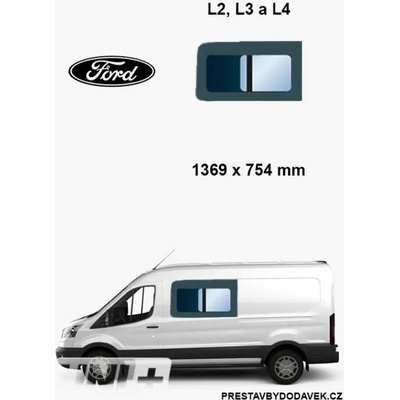 Boční levé posuvné okno L2, L3 a L4 | Ford Transit MK8 V363