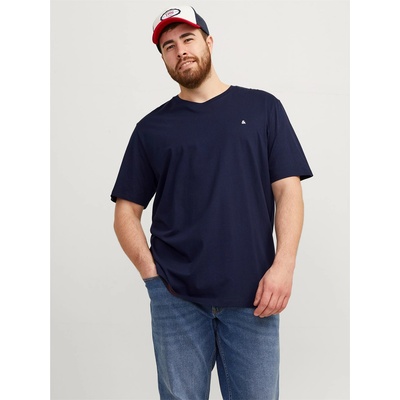 JACK & JONES Мъжка тениска Jack and Jones Jack+ Paulos T-Shirt Plus Size Mens - Navy Blazer