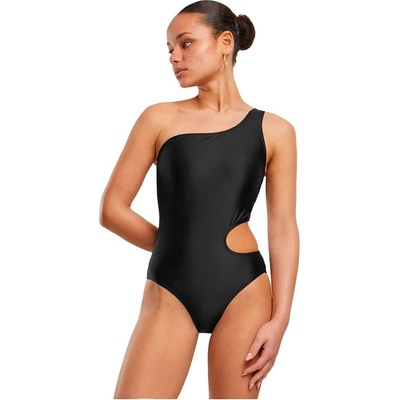 Urban Classics Бански костюм Urban classics Asymetric Cut Out swimsuit - Black (Black)