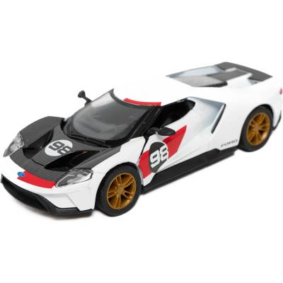 Kinsmart Метална количка Kinsmart Heritage Edition - Ford GT, 1: 38, бяла (54128)