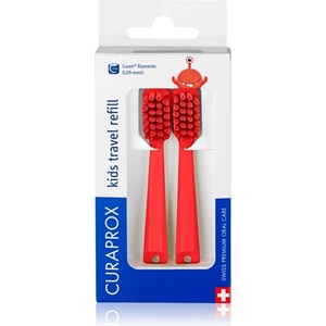 CURAPROX Kids Travel refill сменяеми глави за четка за зъби Red 2 бр