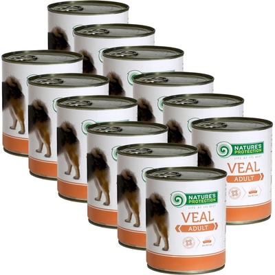 Nature's Protection кучешка възрастен телешко 12 x 800 г