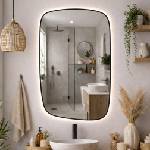 Baltica Design Baltica Design-LED Огледало с подсветка STONE CALM 15W/230V 4500K 90x60 cm IP65 черно (DB0034)