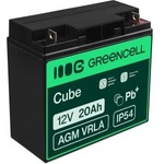 GREEN CELL agm 12v 20ah vrla lead battery for cash registers, scales, childrens toys - agm10 - pcmall