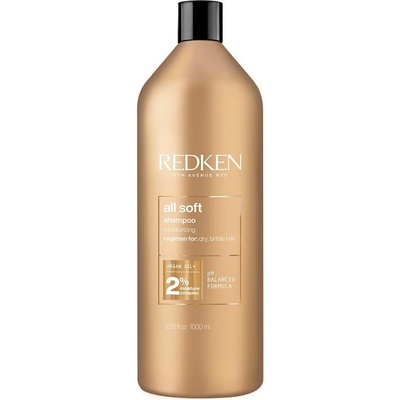 Redken All Soft Shampoo - Šampon pro suché a křehké vlasy 1000 ml