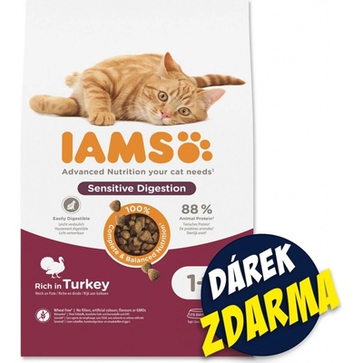 IAMS Cat Adult Sensitive Digestion Turkey 10 kg
