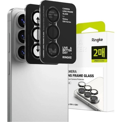 Ringke Протектор за Камера за Samsung S26, Ringke Cam Lens Frame Glass 2бр. , Черен (8800328815407)