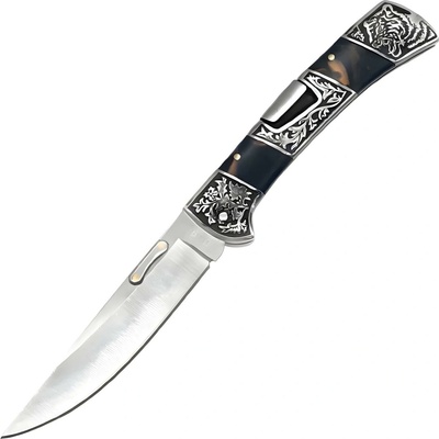 IZMAEL Outdoorový skládací B3159 Černá/Hnědá 9 cm