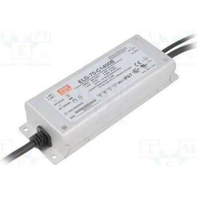 MEAN WELL ELG-75-C1400B Napájecí zdroj: spínaný; LED; 75W; 27÷54VDC; 1400mA; 180÷295VAC