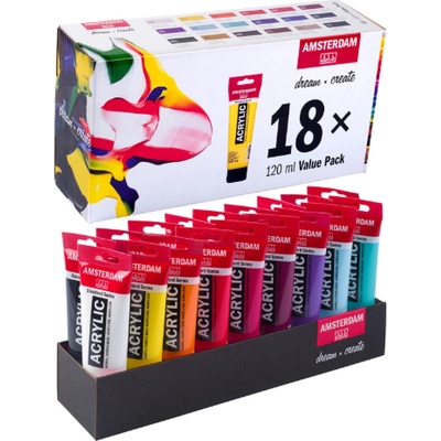 Amsterdam Standard sada akrylových barev 18 ks 120 ml – Zboží Dáma