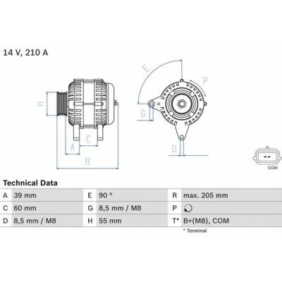 BOSCH Generátor 0 986 083 730