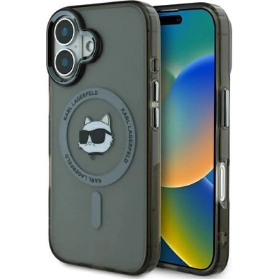 KARL LAGERFELD Калъф Karl Lagerfeld IML Metal Choupette Head MagSafe iPhone 16 - черен (3666339318208)