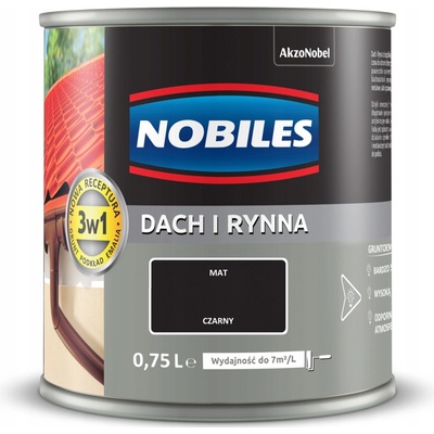 Emalie AkzoNobel černá na kov matná voděodolná 0,75 l