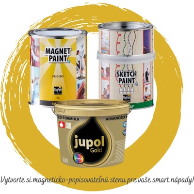 MagPaint 6m2 magneticko popisovateľnej plochy (SP 1L + MP 3L + JG 1,5L) biela 1 + 1 + 2 l