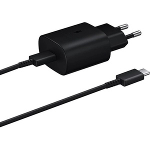 Samsung Комплект EP-TA800 захранване за ел. мрежа с USB-C изход и EP-DG980 USB-C кабел (черен) - Samsung Power Delivery 3.0 25W Wall Charger Set (bulk)