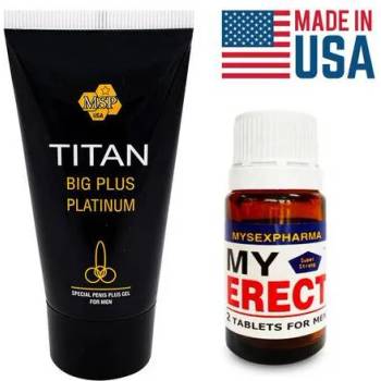 Image 1 of Промо Пакет Titan Gel за уголемяване + MyErect таблетки за ерекция