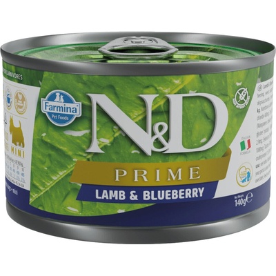 Farmina N&D dog PRIME lamb & blueberry konzerva pre psy 140 g