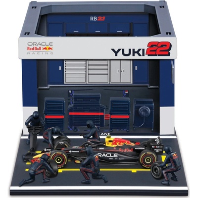 Bburago - Formula Racing F1 Pit Pass set - Oracle Red Bull Racing RB21 (2025) 22 Yuki Tsunoda 1:43