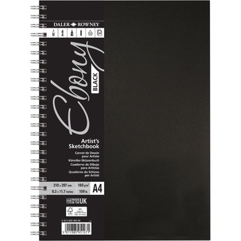 Daler-Rowney Ebony Sketchbook Скицник 40 A4 180 g (D81360040000)