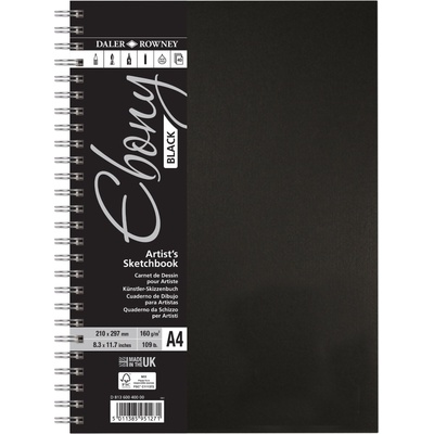 Daler-Rowney Ebony Sketchbook Скицник 40 A4 180 g (D81360040000)