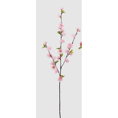 Umělá květina větvička třešeň růžová 1ks, 86 cm - Světle růžová