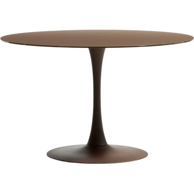 Kave Home Vedira Hnědý skleněný jídelní stůl 120 cm