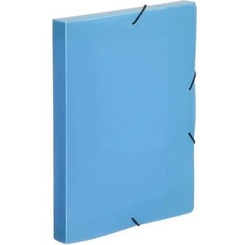 VIQUEL Doska s gumičkou, 30 mm, PP, A4, "Coolbox", priehľadná modrá