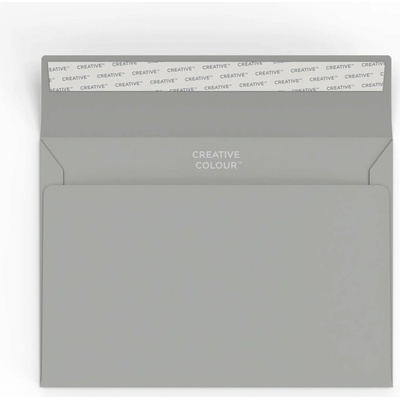 Prémiové barevné obálky Creative Colours™ - 162 x 229 mm (C5) - Šedá