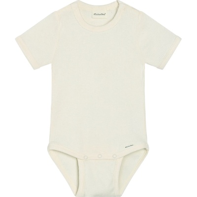 Minymo Детско ежедневно термо бельо Minymo Kid's Body S/S Rib Body - Vanilla Ice - размер 80 (EU) (714-1855-0314)
