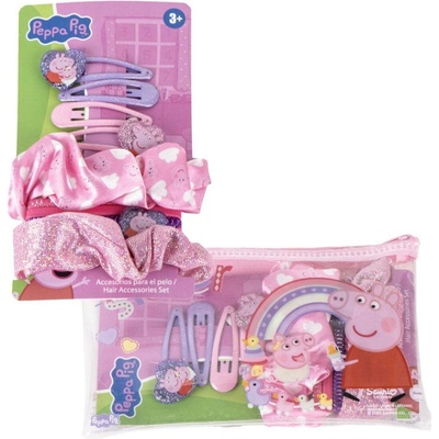 Cerdá Sada gumiček a sponek s taštičkou, Prasátko Peppa