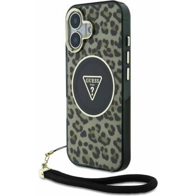 GUESS IML Каишка с триъгълно лого Leopard MagSafe за iPhone 16 Brown Guess | Lilav | ЖЕНИ | UNI