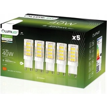 Lumiled 5x LED žárovka G9 CAPSULE 5W = 40W 460lm 4000K Neutrálni bílá 360°