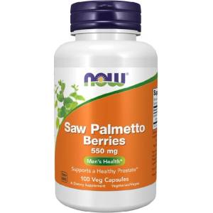 NOW NOW Saw Palmetto Berries 550mg, 100 Veg Capsules - fitnesdobavki - 21,49 лв