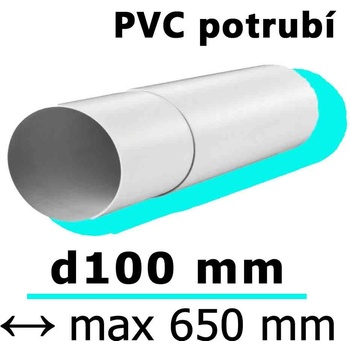 Mikawi Teleskopické okrúhle ventilačné potrubie 100 mm, x max 490 mm 59-0602
