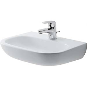 Duravit D-Code - Умивалник 45x36 см, с 1 отвор за смесител, алпийско бяло 07074500002 (07074500002)