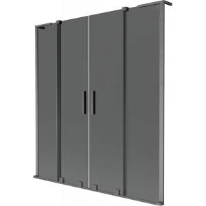 Mexen Velar L Дуо параван за вана двукрилен плъзгащ се 160 x 150 см, графит, (896-160-003-42-66)