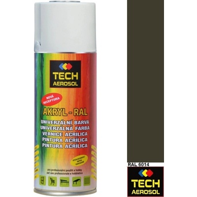 TECH AEROSOL Univerzální akrylová 400 ml olivová zelenožlutá lesk