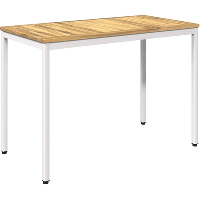 vidaXL Маса за вечеря в градината Бяло 108, 5 x 55 x 75 см (901761)
