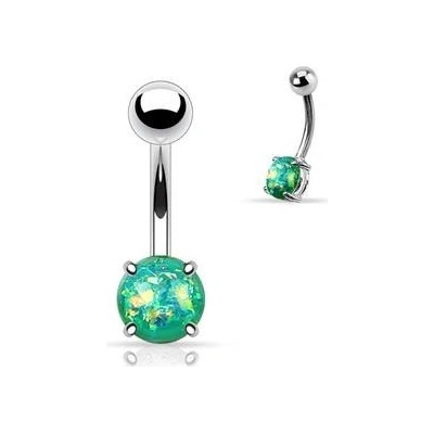 Šperky4U piercing do pupíku pryskyřičný opál WP01004-G
