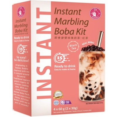 O's Bubble instantný bubble tea čierny čaj 4 x 60 g