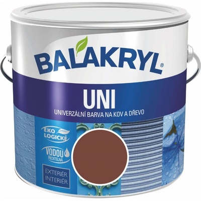 Barvy a laky Hostivař akryl Uni mat 0840 2,5kg červenohnědá